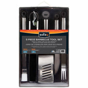 5-Piece Stainless Handle Barbeque Tool Set by Mr. Bar-B-Q – Stainless Steel, Model 02147Y