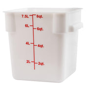 Winco 8 Quart / Container / White Containers