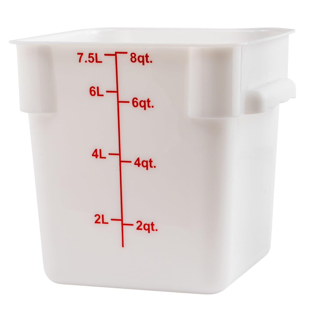 Winco 8 Quart / Container / White Containers