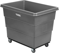 Global Industrial 16 Bushel Plastic Bulk Box Truck, Steel Base, Gray