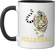 Bloomfield High School Bengals Volleyball Ceramic Mug, Black/White, 11oz