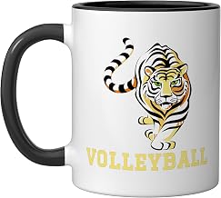 Bloomfield High School Bengals Volleyball Ceramic Mug, Black/White, 11oz