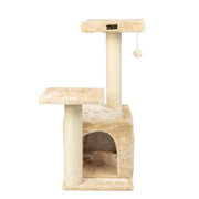 Classic Real Wood Cat Tree by Armarkat – 22"L X 17"W X 32"H, Engineered Wood, Beige, Model A3207