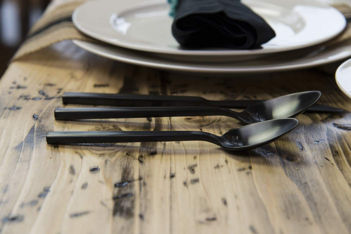 Arezzo 2 Piece Serving Set by Fortessa – 2 Piece Serving Set, Stainless Steel, Brushed Black, Model 2PPS-6B165-05