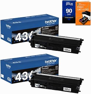 Brother Genuine TN436BK 2-Pack Black High Yield Toner Cartridge, Up to 6,500 Pages Each, for HL-L8360CDW, MFC-L8900CDW, HL-L9310CDW, MFC-L9570CDW, Bundle with Deco Essentials Printer eBook