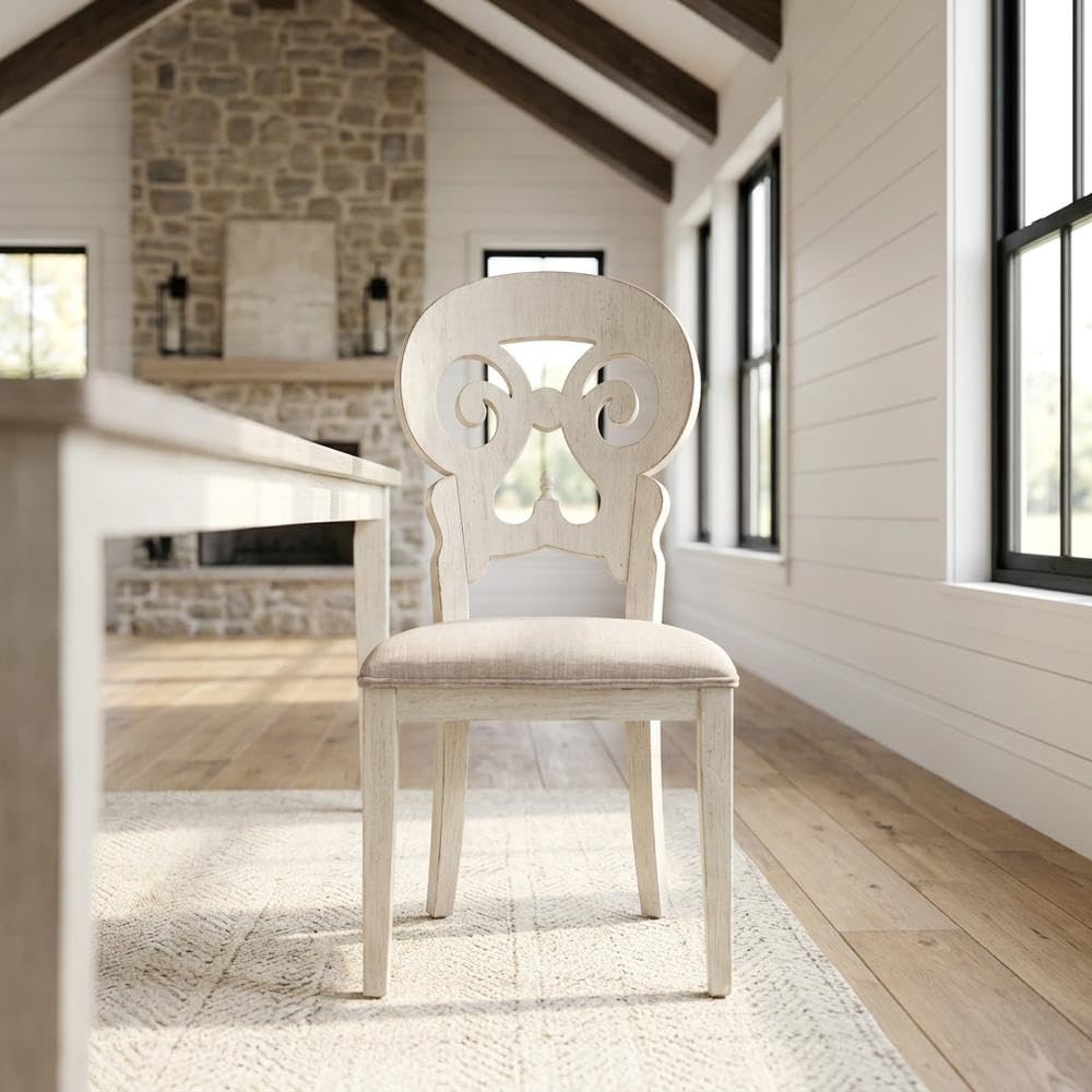 Solid Wood Splat Back Side Chair by Starlight Canyon Home – Solid + Manufactured Wood, White