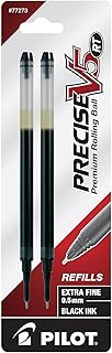 Pilot 77273 Refill for Precise V5 RT Rolling Ball, Extra Fine, Black Ink, 2/Pack