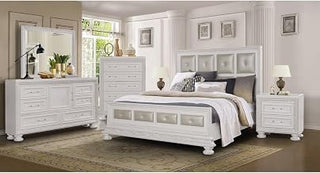 Penta White/Champagne 5-Piece Bedroom Set, King