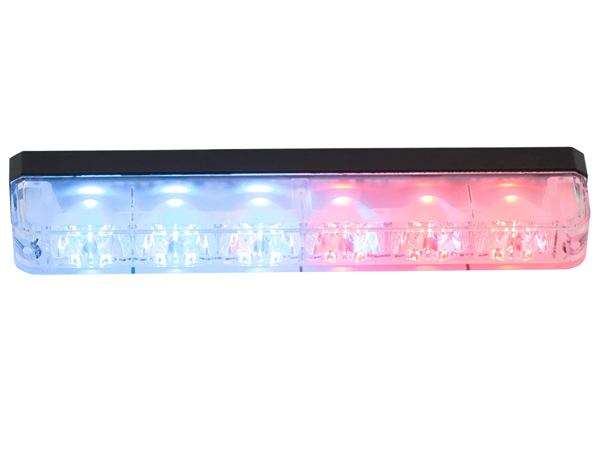 Buyers Products 5 Inch Ultra Bright Narrow Profile LED Strobe Light by Buyers Products Company – 5.125", Aluminum, Blue/Red, Model 8892805