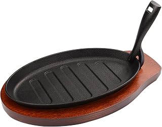 CAC China FSPC-3 Fajita Platter Set Cast Iron 3-PC
