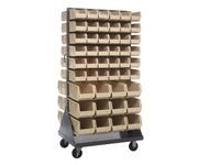 QUANTUM STORAGE SYSTEMS Ivory / 10-7/8" x 5-1/2" x 5" & 14-3/4" x 8-1/4" x 7" (Bin Size) / 1 Standing Shelf Units