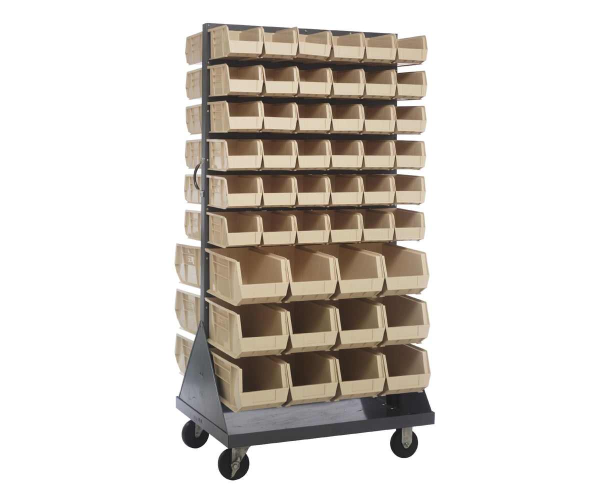 QUANTUM STORAGE SYSTEMS Ivory / 10-7/8" x 5-1/2" x 5" & 14-3/4" x 8-1/4" x 7" (Bin Size) / 1 Standing Shelf Units