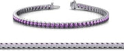 Amethyst 2mm Channel Set Tennis Bracelet 2.43 ctw 14K White Gold