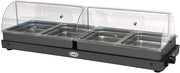 Cadco Heavy Duty Jumbo Buffet Server, countertop, (2) 19" x 11" Warming Zones