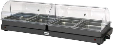Cadco Heavy Duty Jumbo Buffet Server, countertop, (2) 19" x 11" Warming Zones