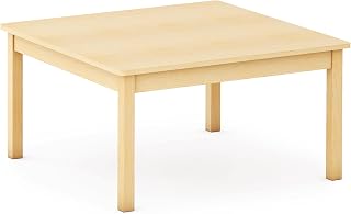 Guidecraft EdQ Toddler Table - Natural: Square Wooden Activity Table for Kids, 30"x30", 16" Height | Seats 4 | Stain Resistant Toddler Desk for Playroom, Homeschool, Preschool, Daycare, Classroom