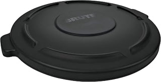 Rubbermaid Commercial Products BRUTE Heavy-Duty Round Trash/Garbage Lid, 20-Gallon, Black, Outdoor Waste Container for Home/Garage/Mall/Office/Stadium/Bathroom