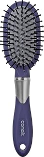 Conair Totally Smooth Mini Hair Brush, Soft-Touch Handle, Ball-Tipped Bristles for Detangling Wet or Dry Hair, Color May Vary