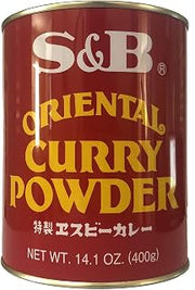 S&B Japanese Oriental Curry Powder オリエンタルカレーパウダー, Commercial Bulk Size Tin - 14.1 Ounce (400 Gram)