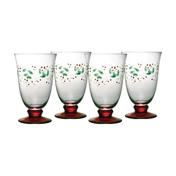 Pfaltzgraff Winterberry Water Goblets, 14 Ounces, Set of 4