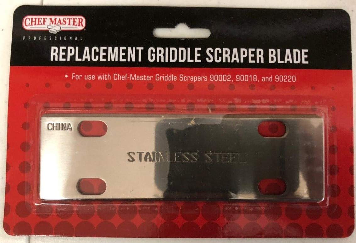 Chef-Master Replacement Blade for Griddle Scraper by Chef Master – Stainless-Steel, Metallic, Model 90003HD