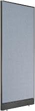 Global Industrial 24-1/4"W x 64" H Office Partition Panel with Pass-Thru Cable, Blue