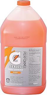 Gatorade 1 Gallon Liquid Concentrate Bottle Orange Electrolyte Drink - Yields 6 Gallons (4 Each Per Case)