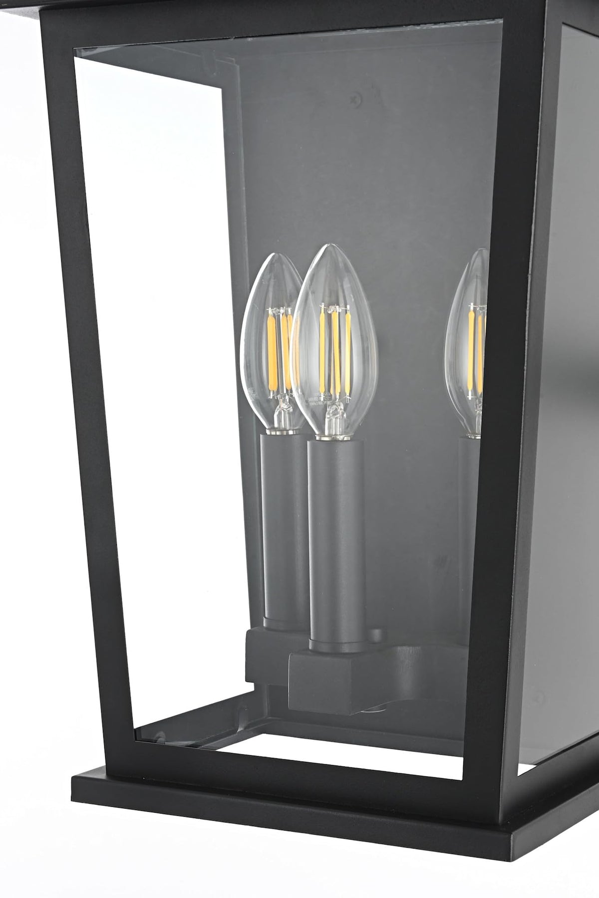 Richmond Three Light Outdoor Wall Sconce Black by Lighting Design – Iron, Black, Model OD331W16BK