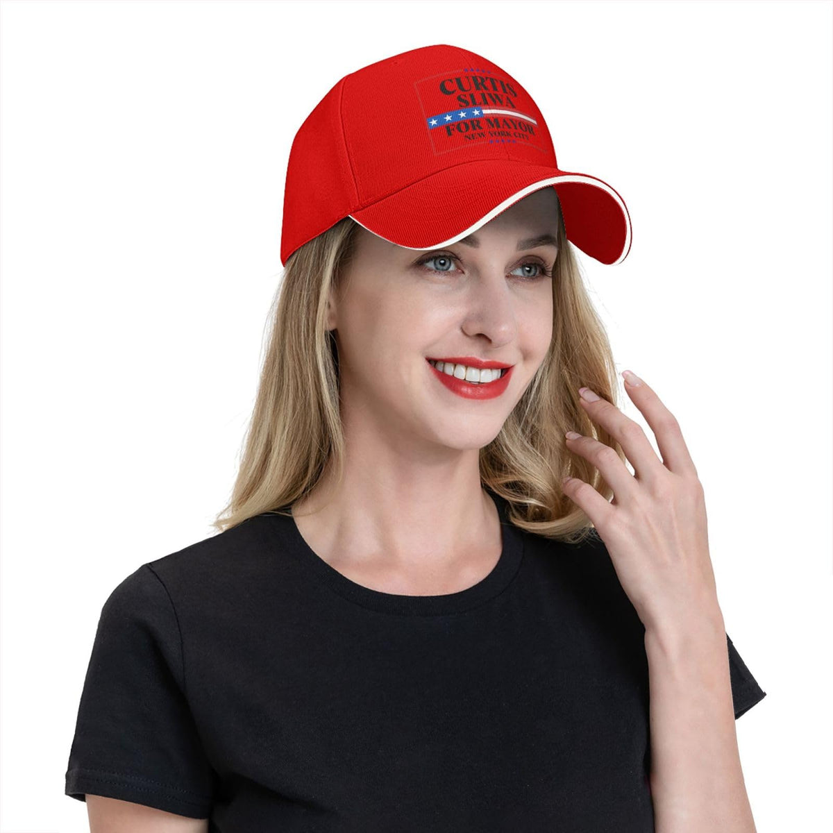 Curtis Sliwa for New York City Mayor 2025 Election Baseball Cap Dad Trucker Hat Red by rayprint – One Size, Red, Model cap0629zxc