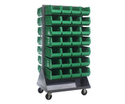 QUANTUM STORAGE SYSTEMS Green / 14-3/4" x 8-1/4" x 7" (Bin Size) / 1 Standing Shelf Units