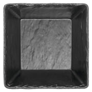 Cal-MIL Faux Slate Collection Square Black Melamine Bowl - 8" L x 8" W x 3 3/4 H by CAL MIL PLASTIC PRODUCTS INC – Plastic, Black, Model 688640195081