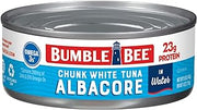 Bumble Bee Chunk White Albacore Tuna in Water, 5 oz | Wild Caught Tuna, 23g Protein per Can, High in Omega-3s, Non-GMO, Gluten Free, Kosher