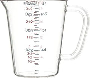 Carlisle FoodService Products 4314307 Commercial Plastic Measuring Cup, 1 Quart, Clear