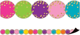 Teacher Created Resources Confetti Circles Die-Cut Magnetic Border (TCR77390)