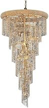Elegant Lighting Value Spiral 22 Light Gold Chandelier Clear Royal Cut Crystal - Finish:Gold - Finish:Gold - Finish:Gold - Finish:Gold Gold