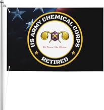 Double-Sided 3ply 2x3FT US Chemical Corps Retired Flag Heavy-Duty Polyester Indoor Outdoor Use68