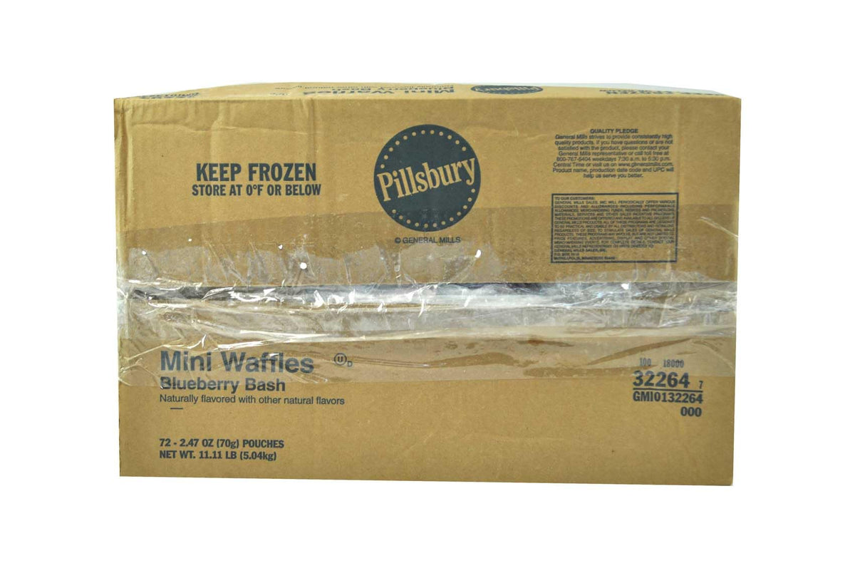 Blueberry Bash Mini Waffles by Pillsbury – 2.47 Ounce (Pack of 72), Pack of 72