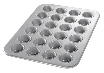 24 Cup Mini-Muffin Pan with AMERICOAT Plus by Chicago Metallic – 24 Cup, 24.0 cups, Alloy Steel, Multicolor, Model 45245