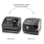 TruAlign Weekly Time Cards for 1600E Time Clock by Lathem – Size: Pack of 100 weekly time cards, Paper, White, Model E16-100