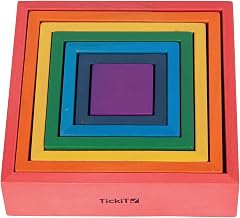 tickit Wooden Rainbow Architect Squares, Nesting Puzzle