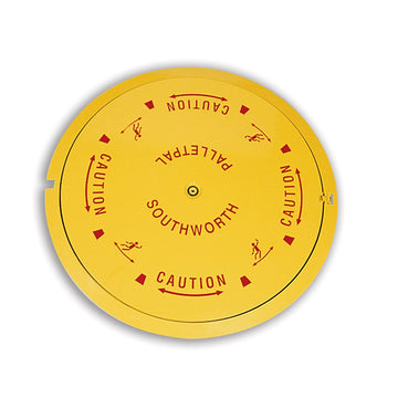 Low-Profile Disc Turntable - 4000-Lb. Capacity - Yellow by Southworth – 60"L x 48"W x 0.88"H, Yellow, Model PALLETPAL DISC TT