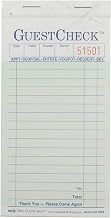 National Checking Company Carbonless Guest Check Paper - 2 Part Green, 17 Line, 3.4 x 6.75 inch - 2500 per case.