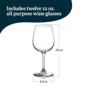 Libbey All Purpose 12 / 12 count / Party Set Wine Glasses
