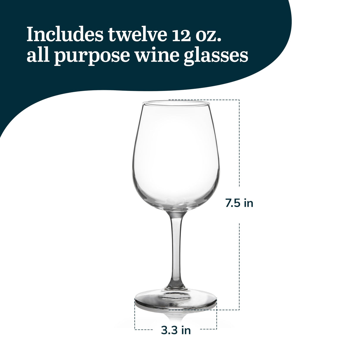 Libbey All Purpose 12 / 12 count / Party Set Wine Glasses