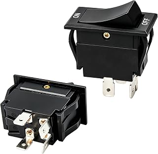 0808-116-K Rocker Switch Compatible with CRES-Cor Equipment (2PCS) | On/Off Rocker Switch 4PIN Replace 0808-103-1(20A 125/250V)