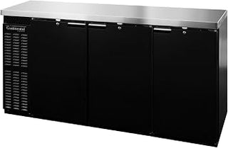 BBC79S Three Section Refrigerated Back Bar Cooler, 79" W x 34-3/4"H, Shallow Depth