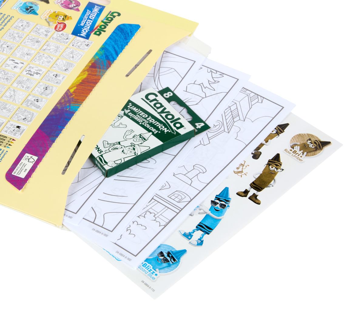 Retired Colors Coloring & Activity Set by Crayola – 8 Count (Pack of 2), Paper, Reddish-Magenta, Pack of 2, Model 040864