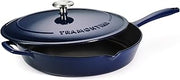 Tramontina Bestow Enameled Cast Iron 12-Inch Skillet with Lid, Blue