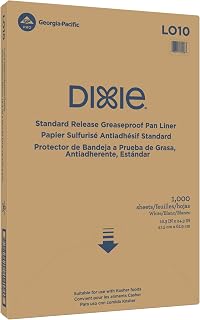 Dixie Grease-Proof Non-Stick Pan Liner by GP PRO (Georgia-Pacific), White, LO10, 24.375'' Length x 16.375" Width, (Case of 1,000)