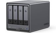 UGREEN DXP4800 Plus 4-Bay NAS for Families, Creators & Small Teams | 4K Home Media, File Server & Hardware Transcoding, Intel 8505, 8GB DDR5, 10GbE&2.5GbE, Built-in 128G SSD, 2xM.2 NVMe,Diskless